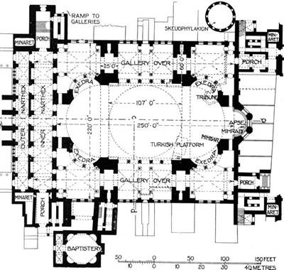 Description: Constantinople - Hagia Sophia, Floor Plan